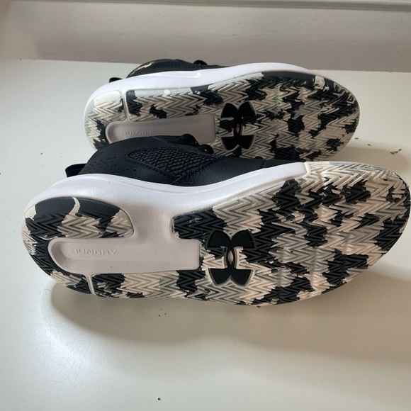 Under Armour PS Lockdown Black/White Kids Size 2 - Picture 5 of 6